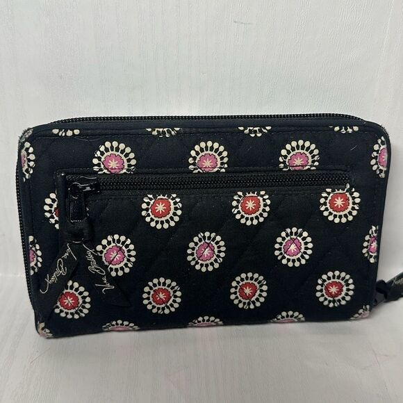 Vera Bradley Pirhouette Twist Lock Black Wristlet LOOK - Picture 4 of 9